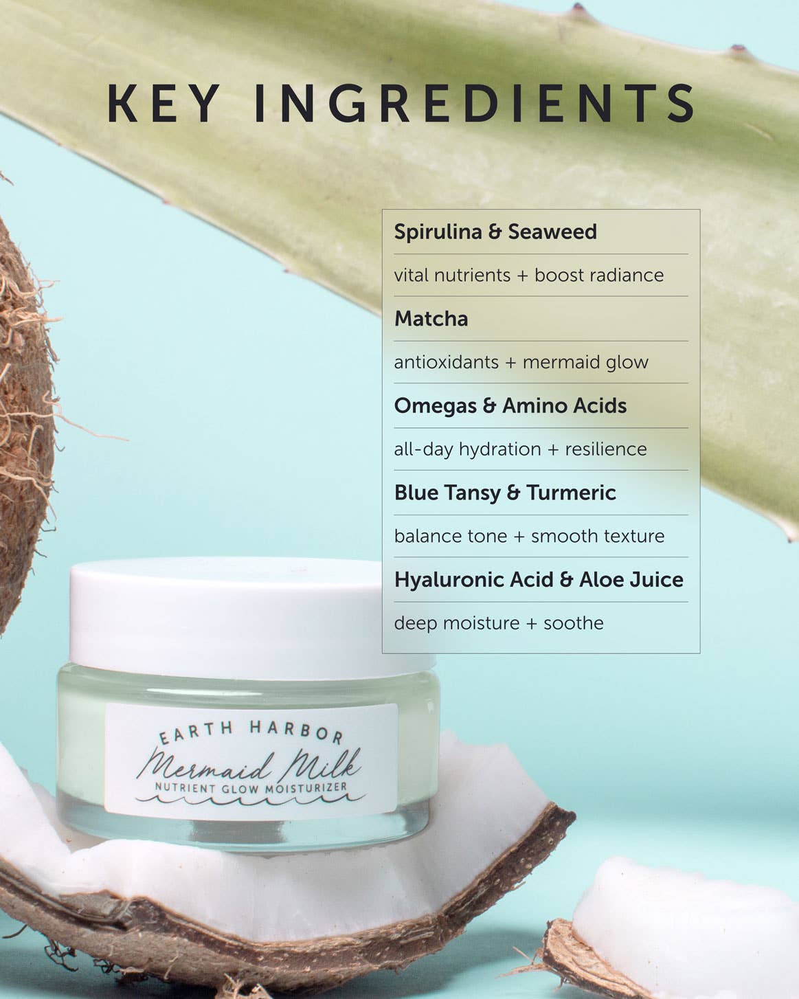 Earth Harbor Naturals - MERMAID MILK Nutrient Glow Moisturizer: Superfoods