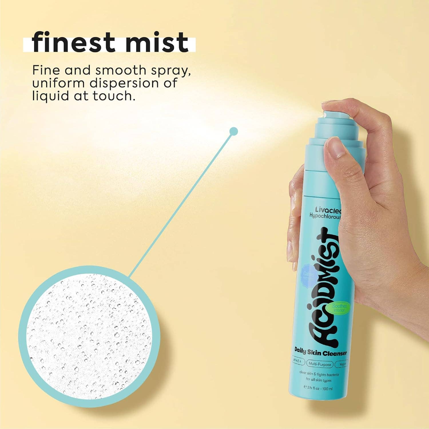 Livaclean - Livaclean 3.4oz Hypochlorous Acid Mist for face & body