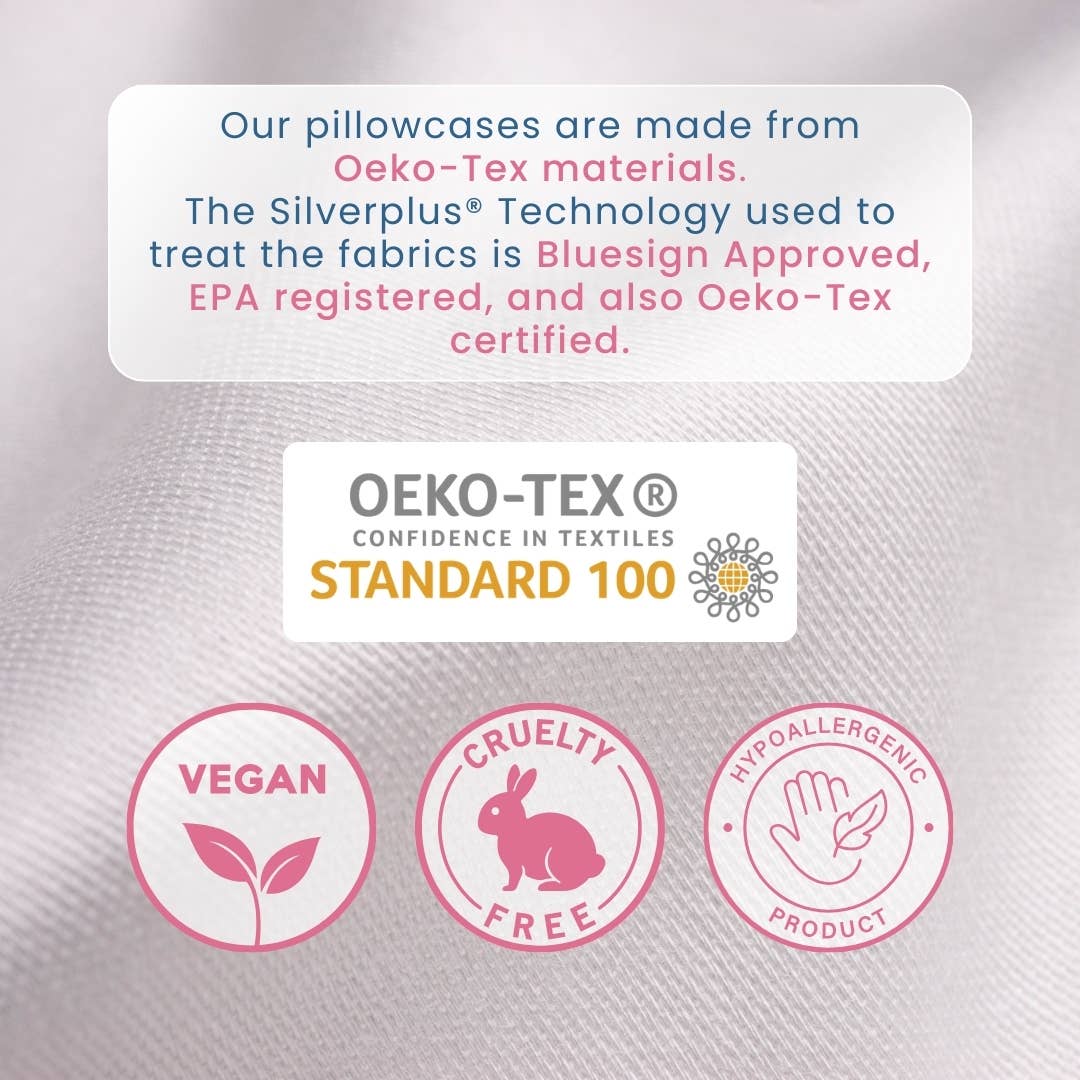 Clean Skin Club - Clean Sleep Silver Ion Pillowcase light pink