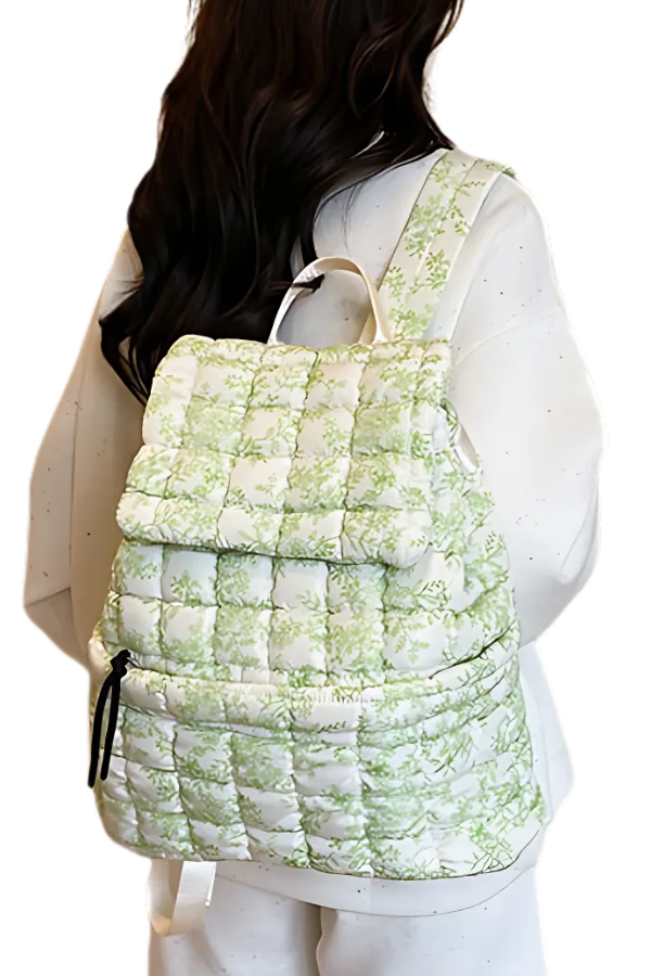 Nash Grey - Sylvia Green Floral Backpack