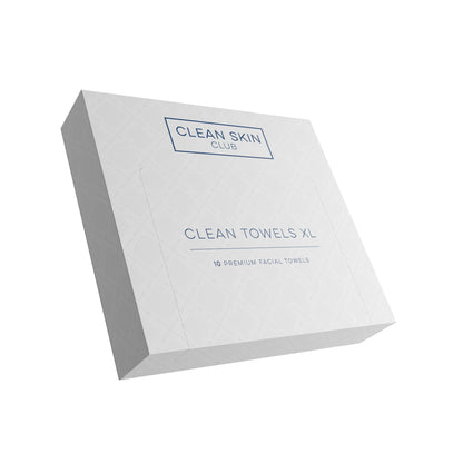 Clean Skin Club - Clean Towels XL Travel, Disposable Face Towels, 10 Count