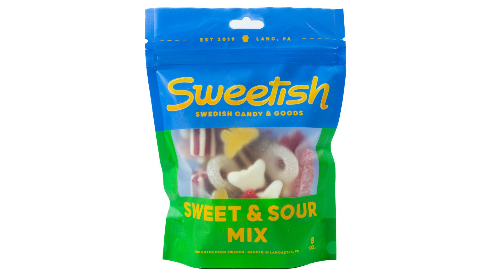 Sweetish- Swedish Candy Wholesale - Sweetish Sweet and Sour Mix 1/2lb Bag